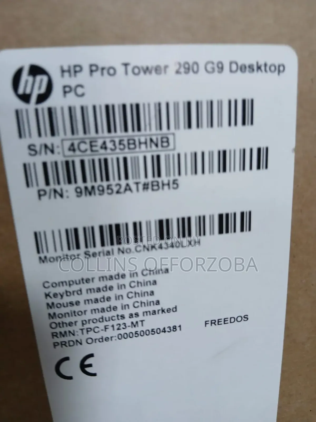 New Desktop Computer HP 290 G9 8GB Intel Core I3 SSD 512GB
