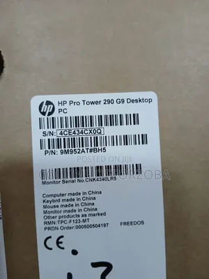 New Desktop Computer HP 290 G9 8GB Intel Core I3 SSD 512GB
