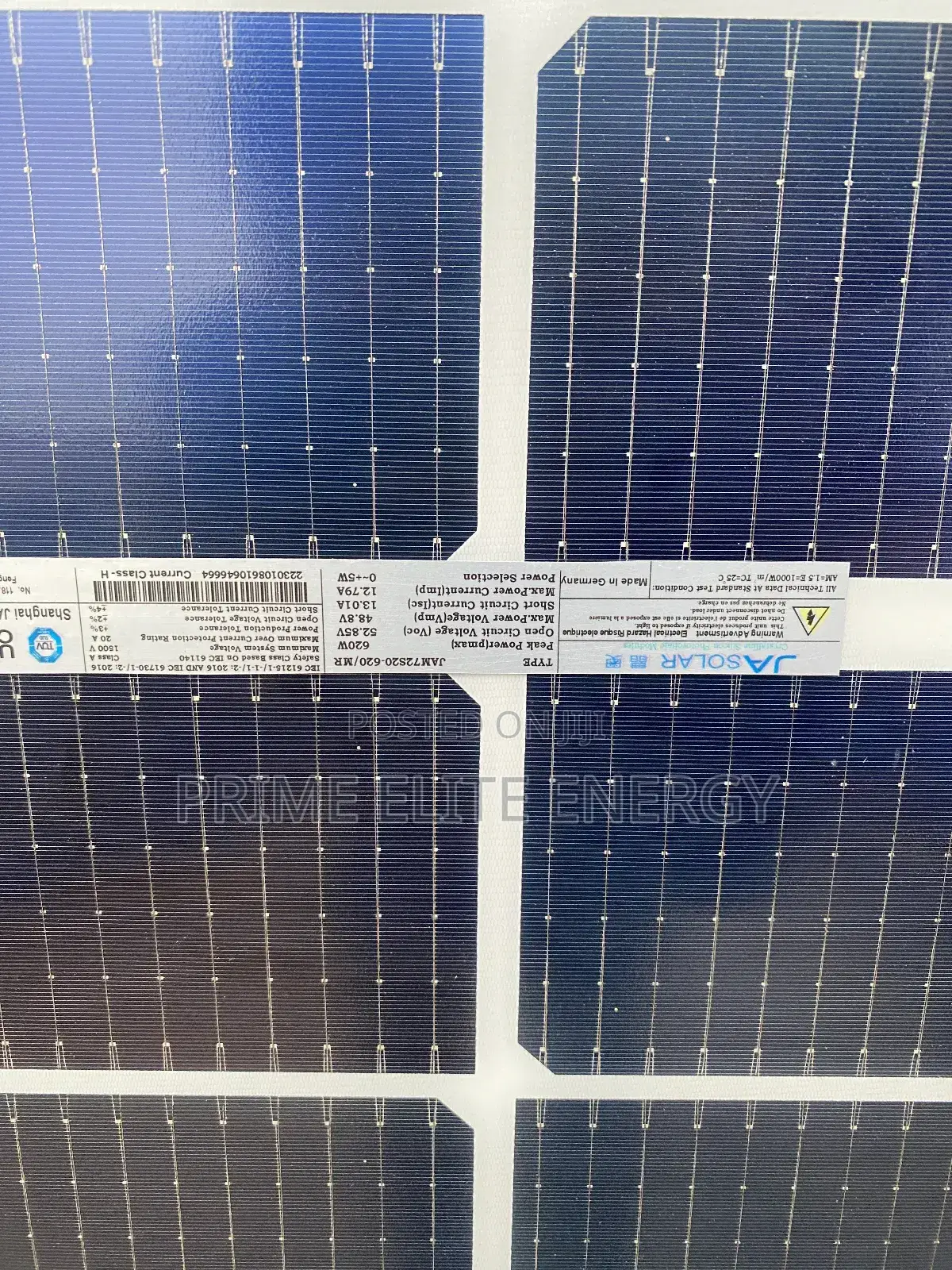 620w Ja Solar Mono-crystalline Panel.