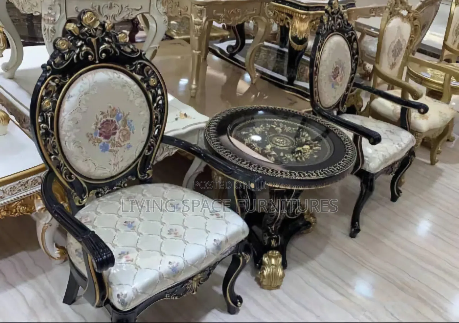 Executive Royal Console Chairs With Coffee Table Set