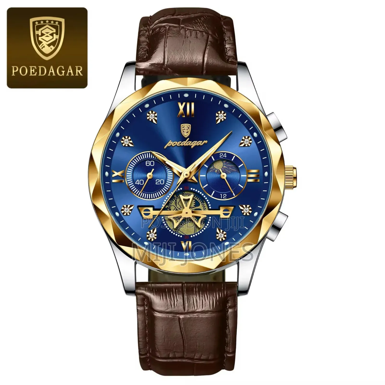 Poedagar Arc Leather Watch