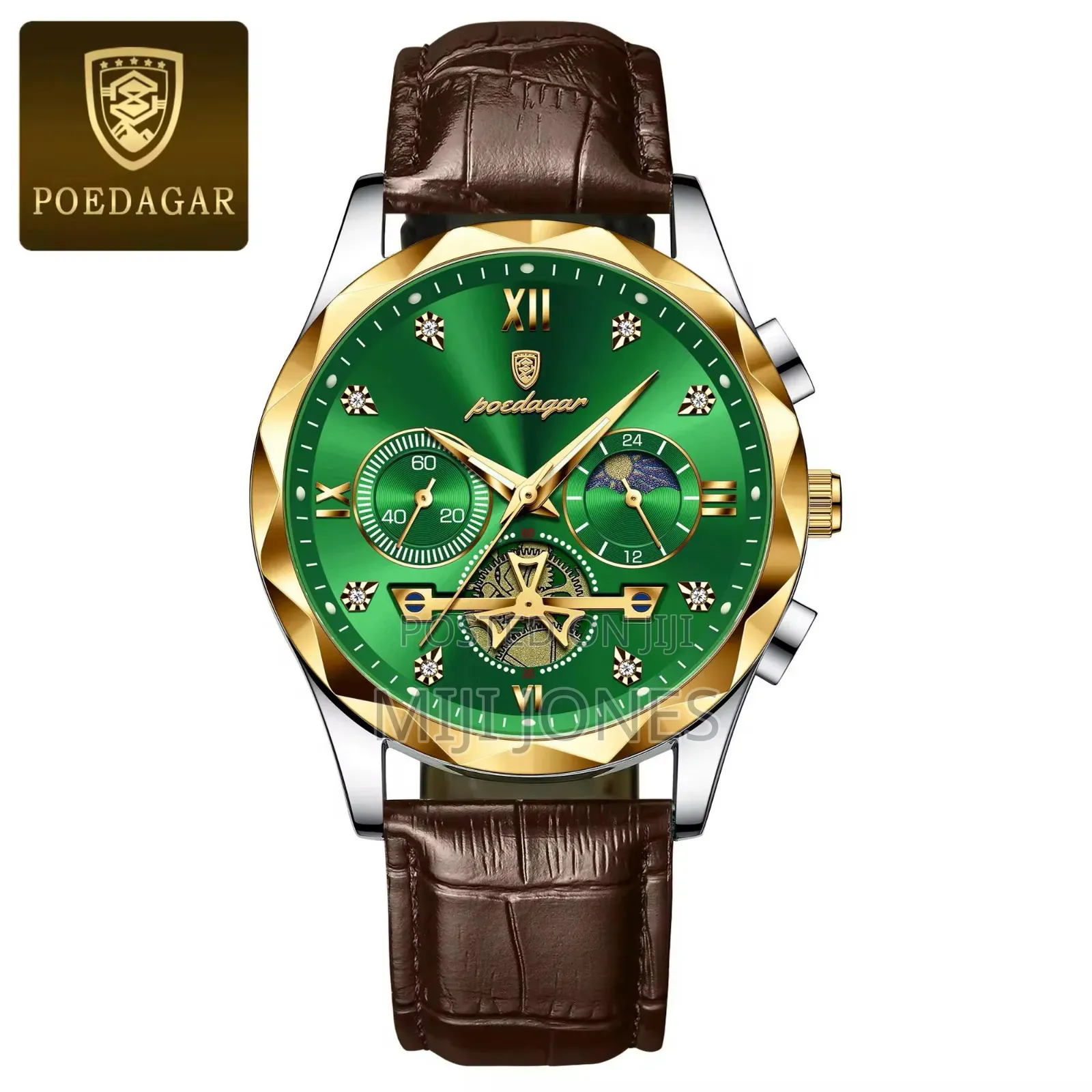 Poedagar Arc Leather Watch