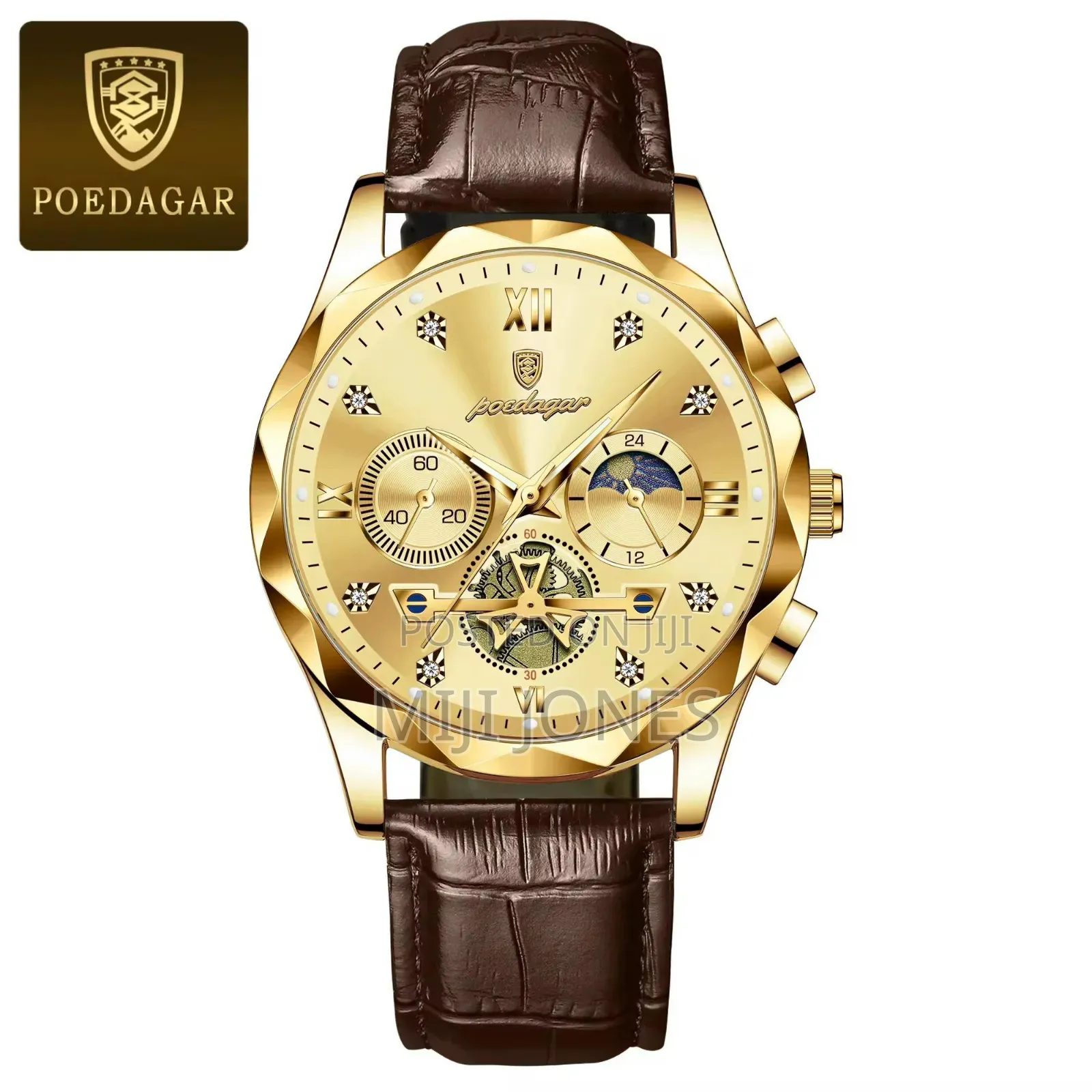Poedagar Arc Leather Watch