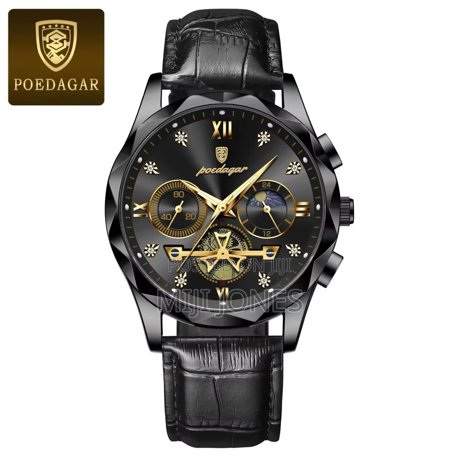 Poedagar Arc Leather Watch