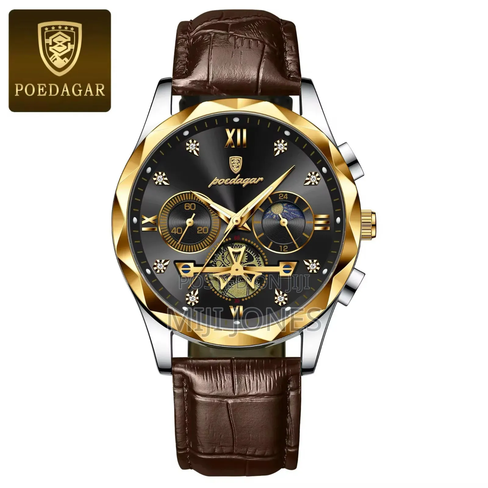 Poedagar Arc Leather Watch