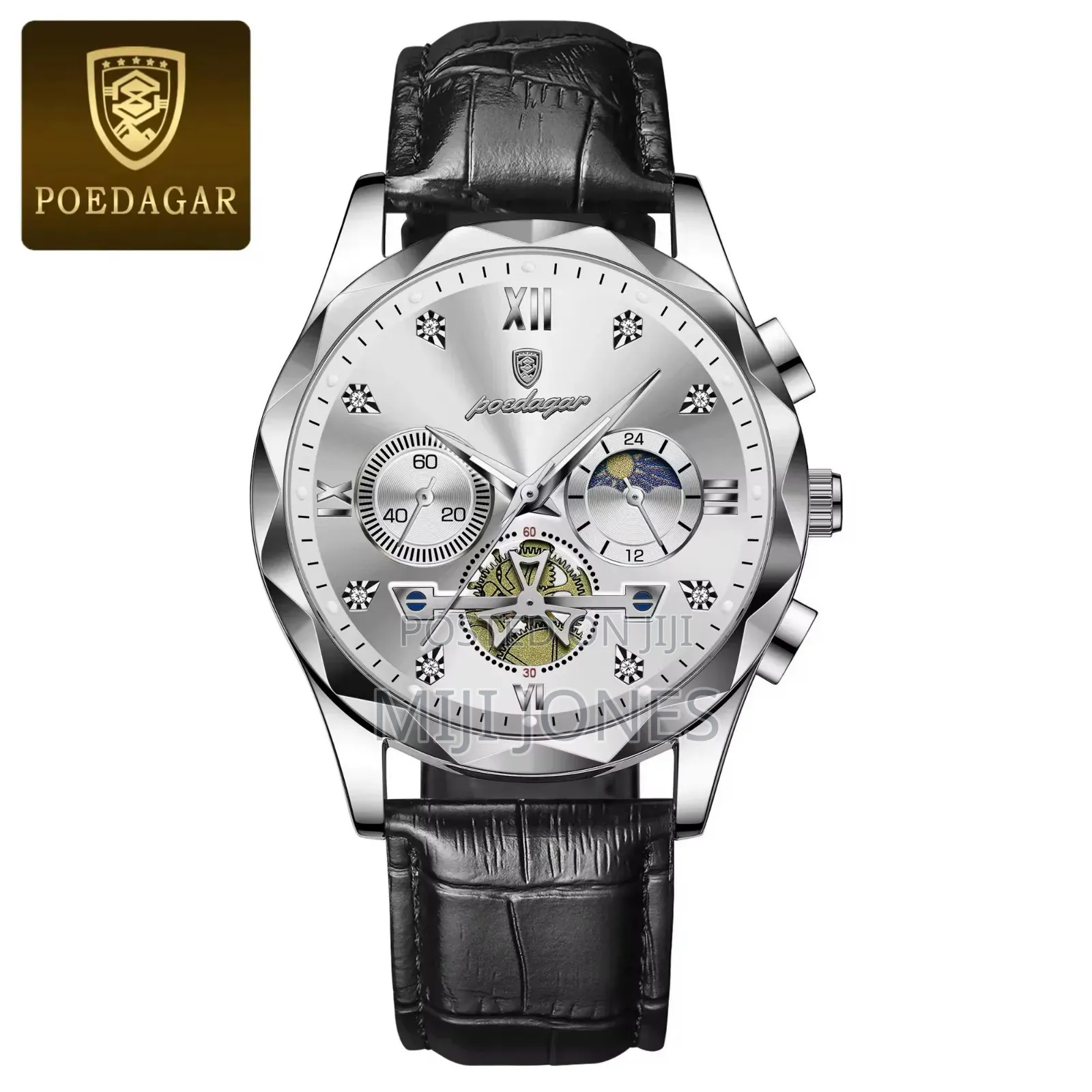 Poedagar Arc Leather Watch