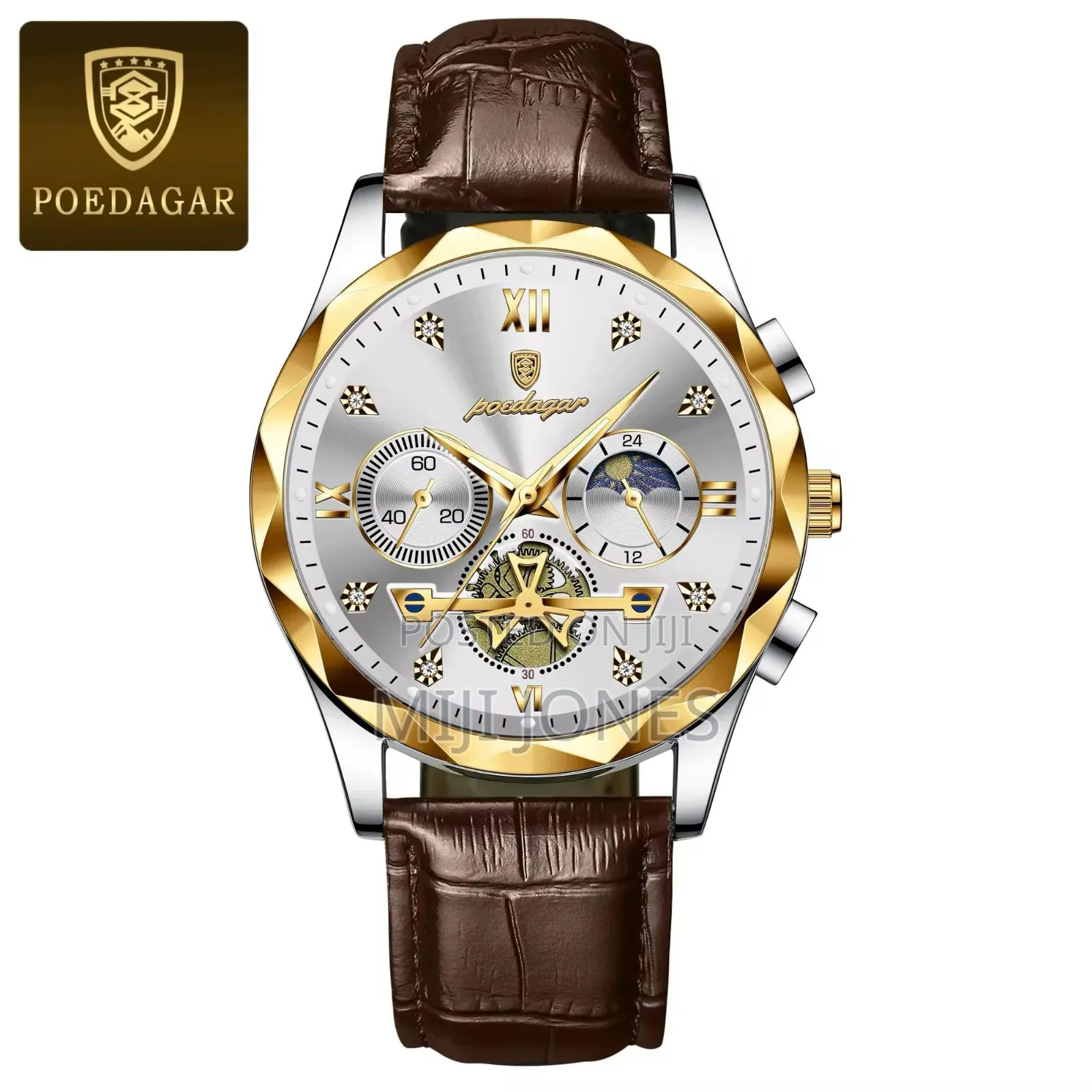 Poedagar Arc Leather Watch