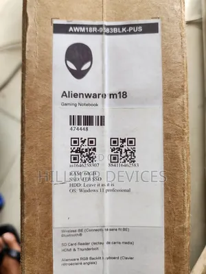 New Laptop Dell Alienware M18 R2 64GB Intel Core I9 SSD 4T