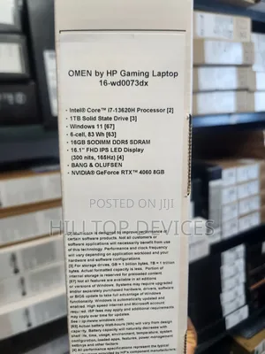 New Laptop HP Omen 16 16GB Intel Core I7 SSD 1T