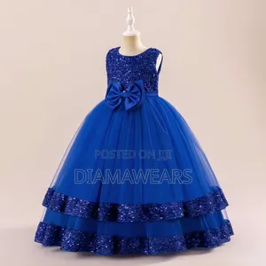 Girls Royal Blue Princess New Arival Full Ball Gown