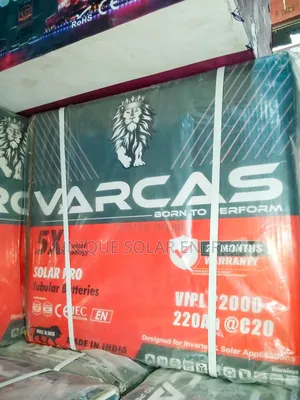 12v 220ah Varcas Tubular Battery