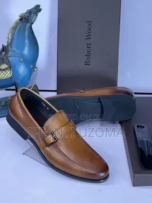 Brown and Black Leather Corporate Shoe