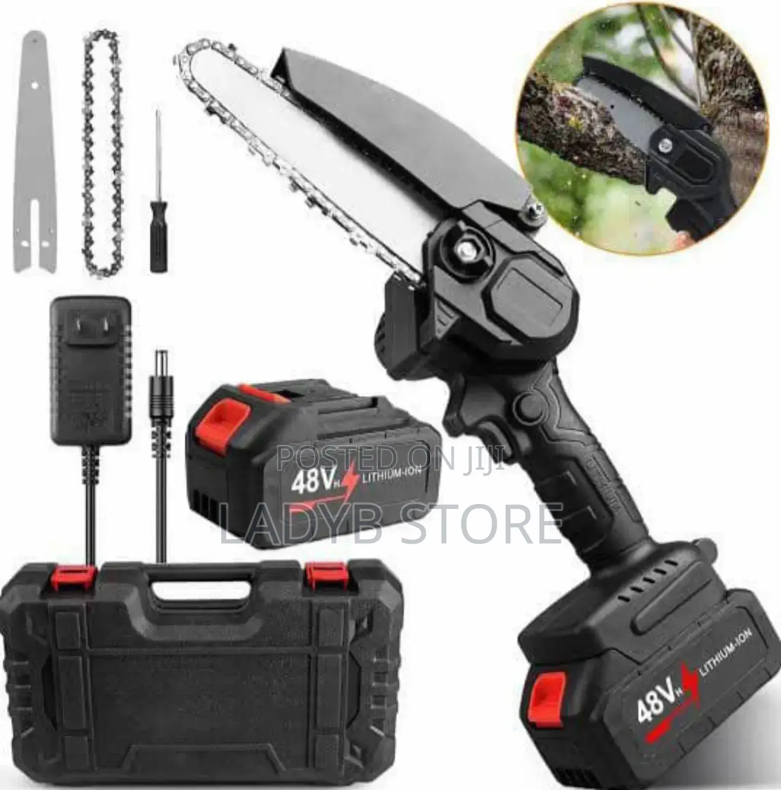 Rechargeable Chainsaw Machine With 2 Batteries