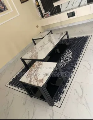 Italian Center Table With Two Sides Stools