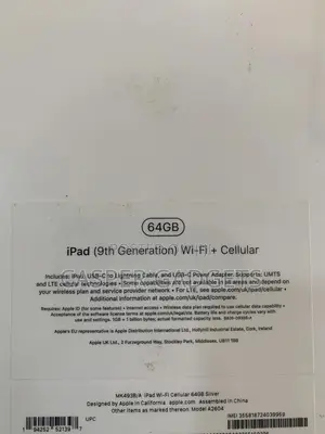 New Apple iPad 10.2 (2021) 64 GB Silver