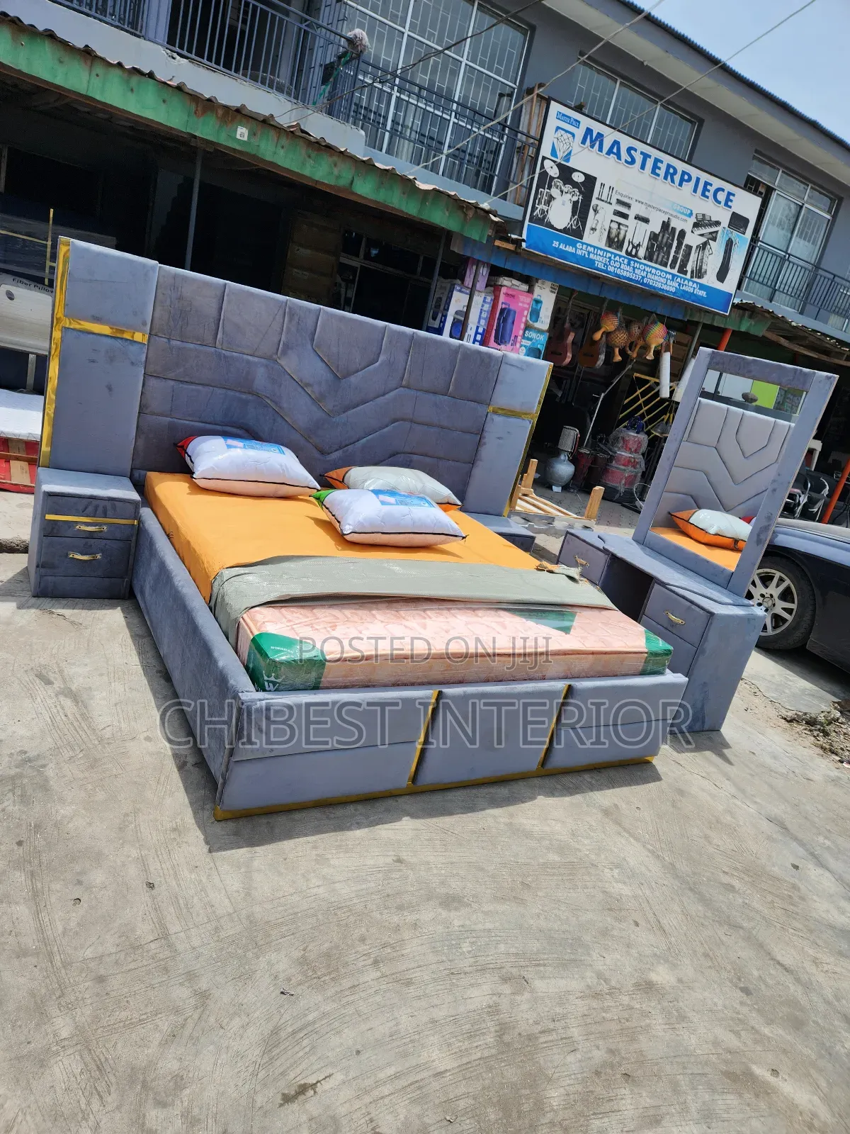 Padded Sin by Six Upholstery Bed.