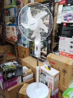 White Solar Fan 18inches