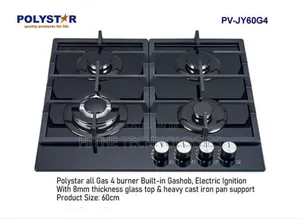 Premium Polystar 4-Burner Inbuilt Gas Hob