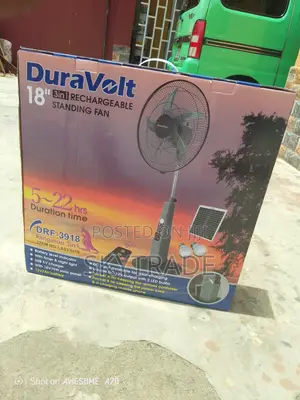 Duravolt 18inches Standing Fan, With Build - In Usb Charging