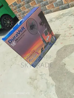 Duravolt Standing Fan With "Remote" Solar- Panel( 18 Inches)