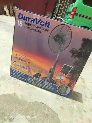 Duravolt Standing Fan With "Remote" Solar- Panel( 18 Inches)