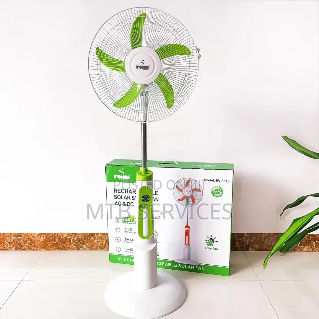 Solar Rechargeable Fan