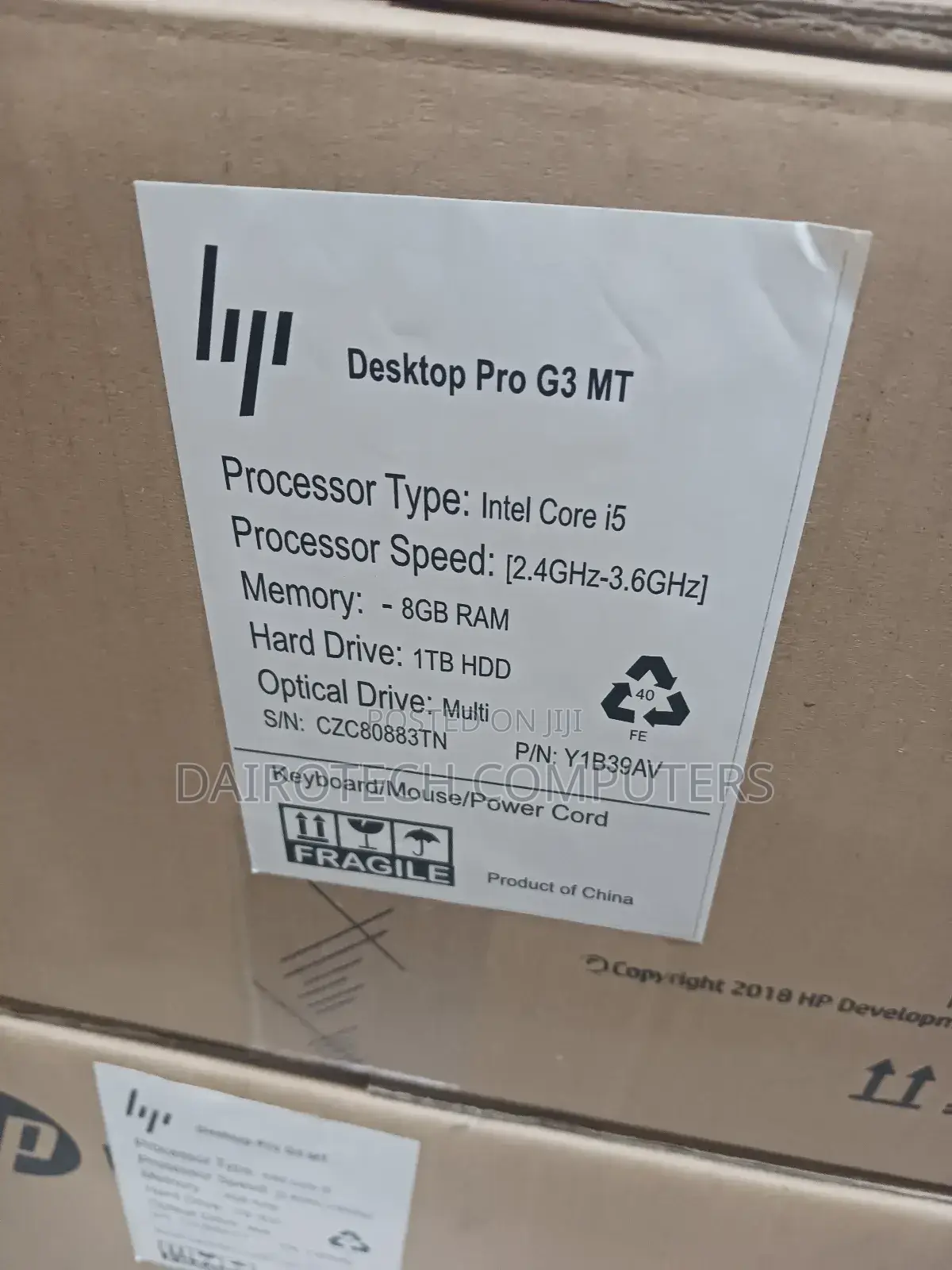 New Desktop Computer HP 8GB Intel Core I5 HDD 1T