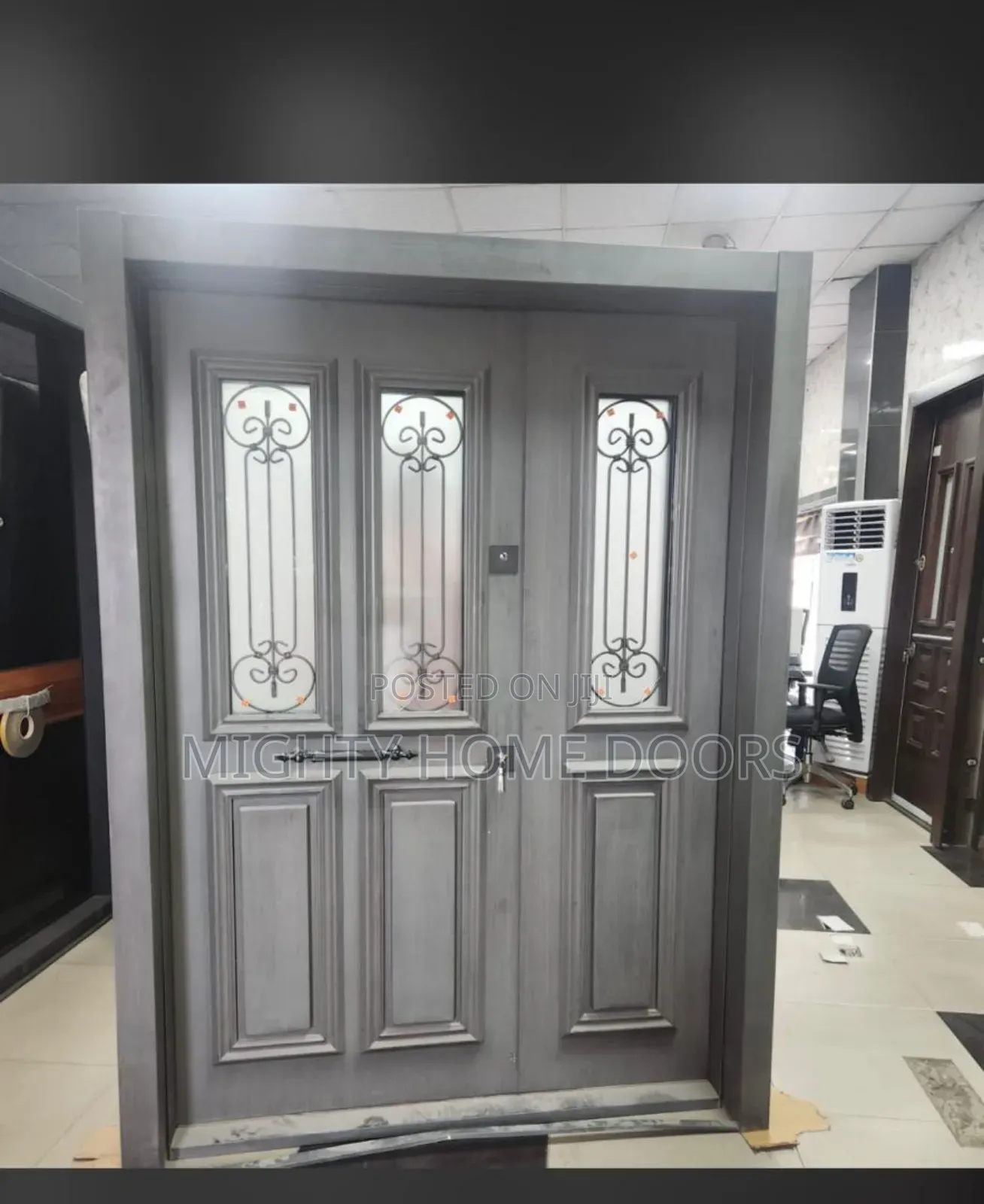 Armoured Gray Security Door.