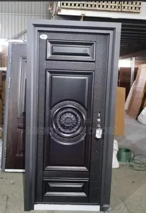 Cast Copper Black Steel Door