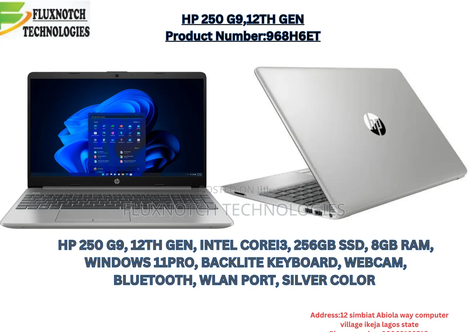 New Laptop HP 15 8GB Intel Core i3 SSD 256GB
