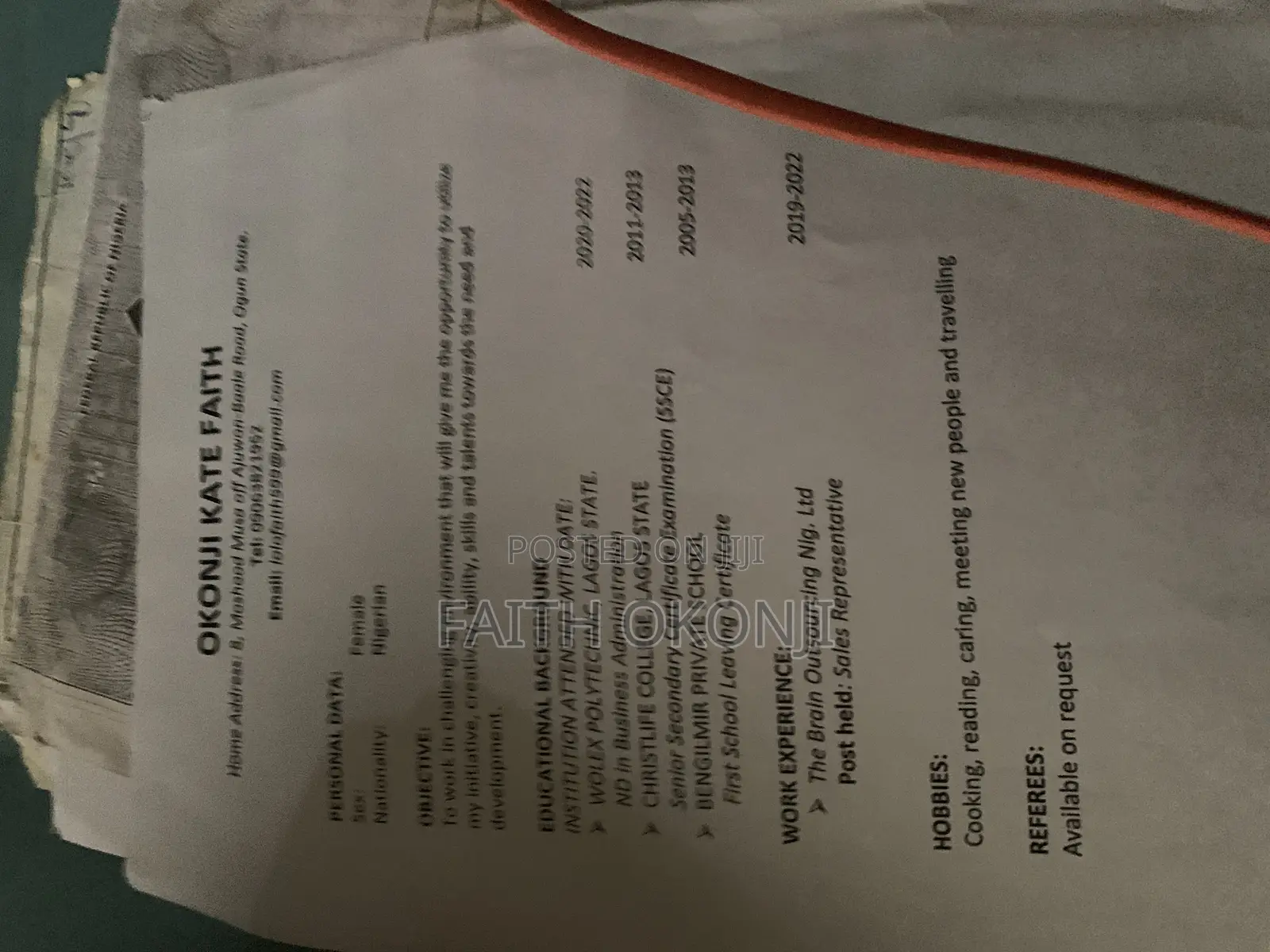 Housekeeping Cleaning CV