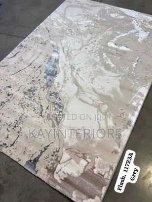 Gray and Gold Turkish Center Rugs