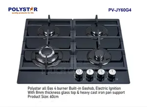 Polystar All Gas 4 Burner Built-in Gas Hob