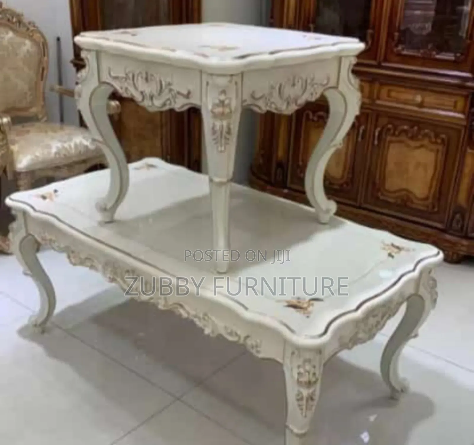Quality and Imported Royal Center Table and 2 Side Stools