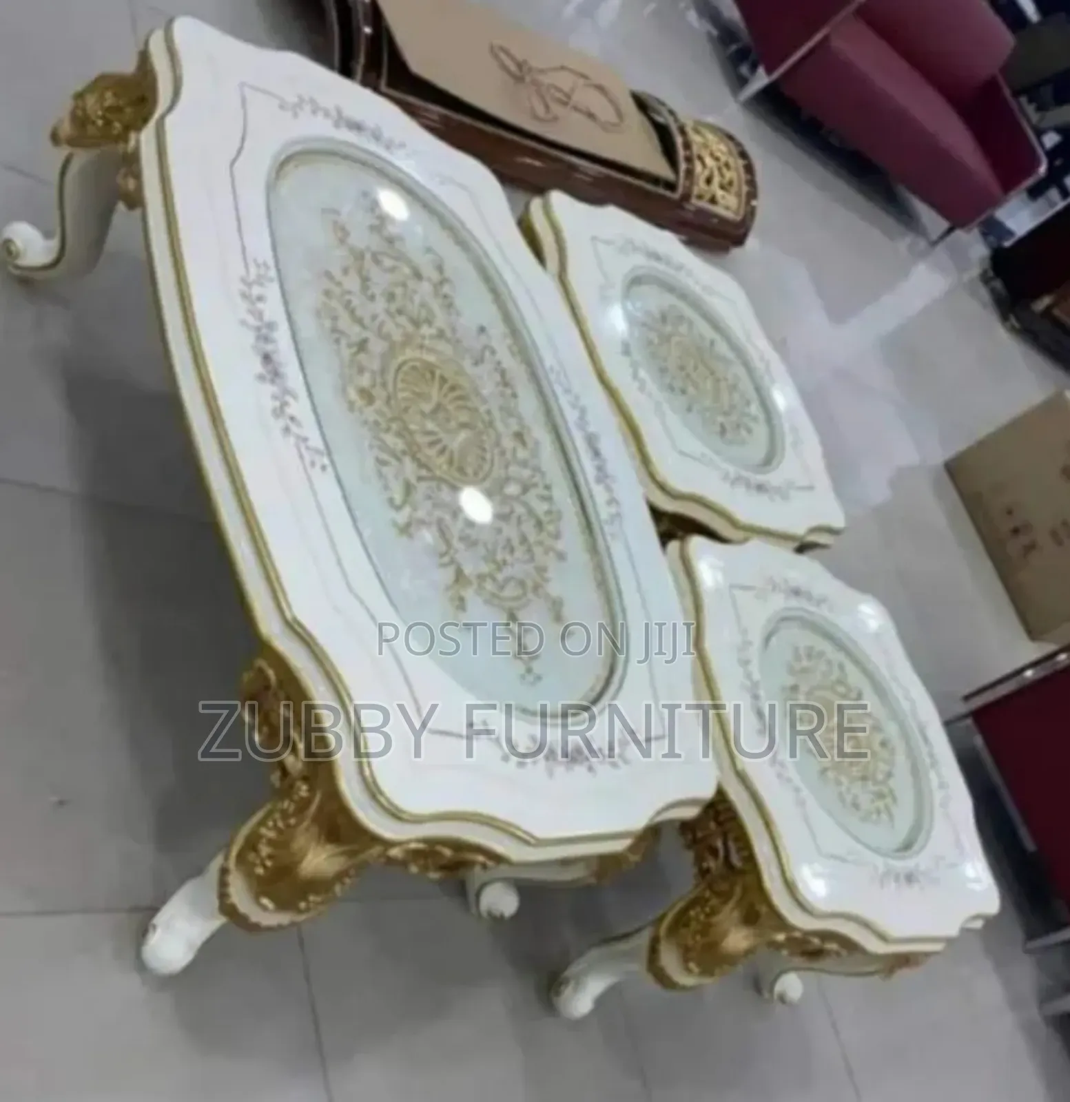 Quality and Imported Royal Center Table With 2 Side Stools