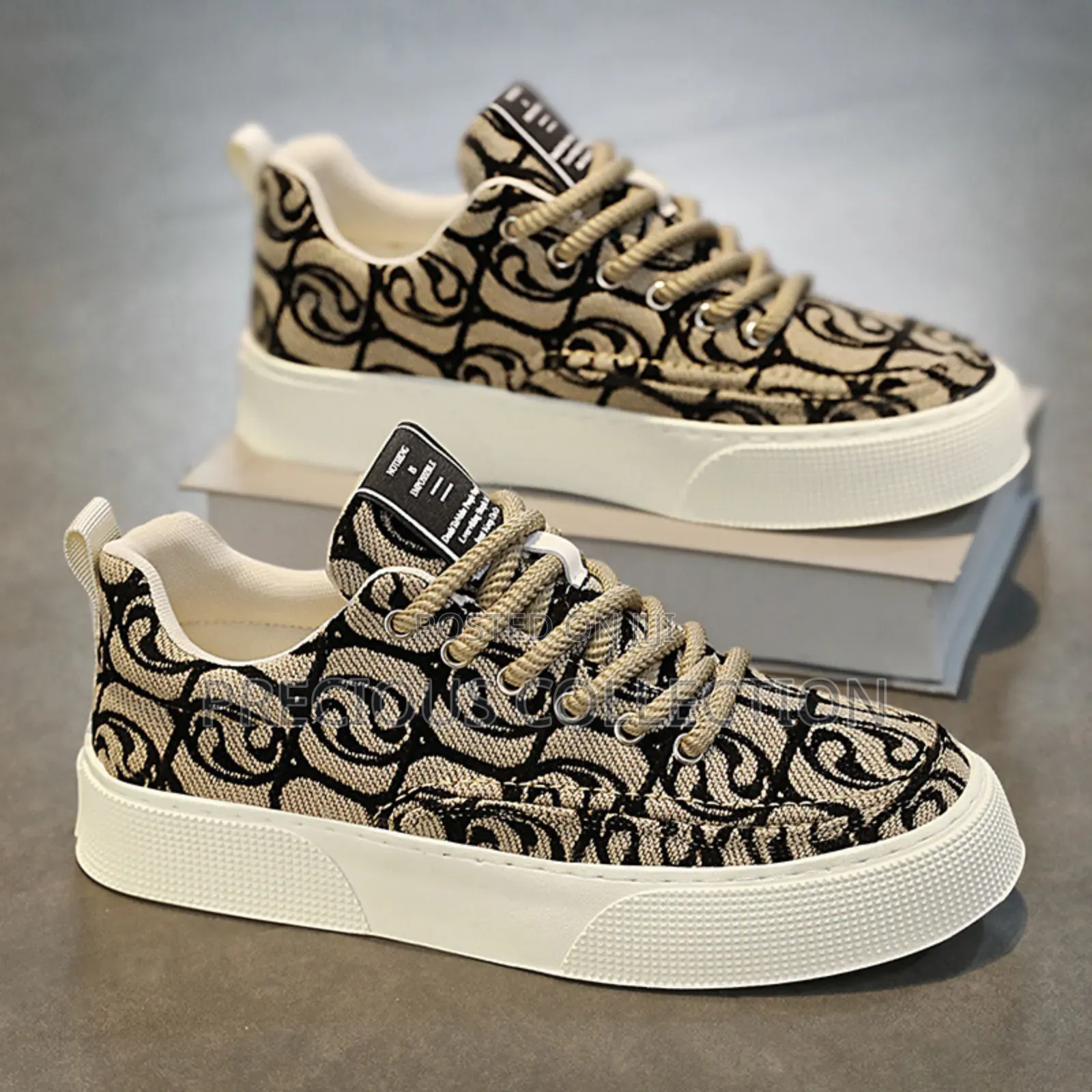Unused Pattern Lace Up Shoe