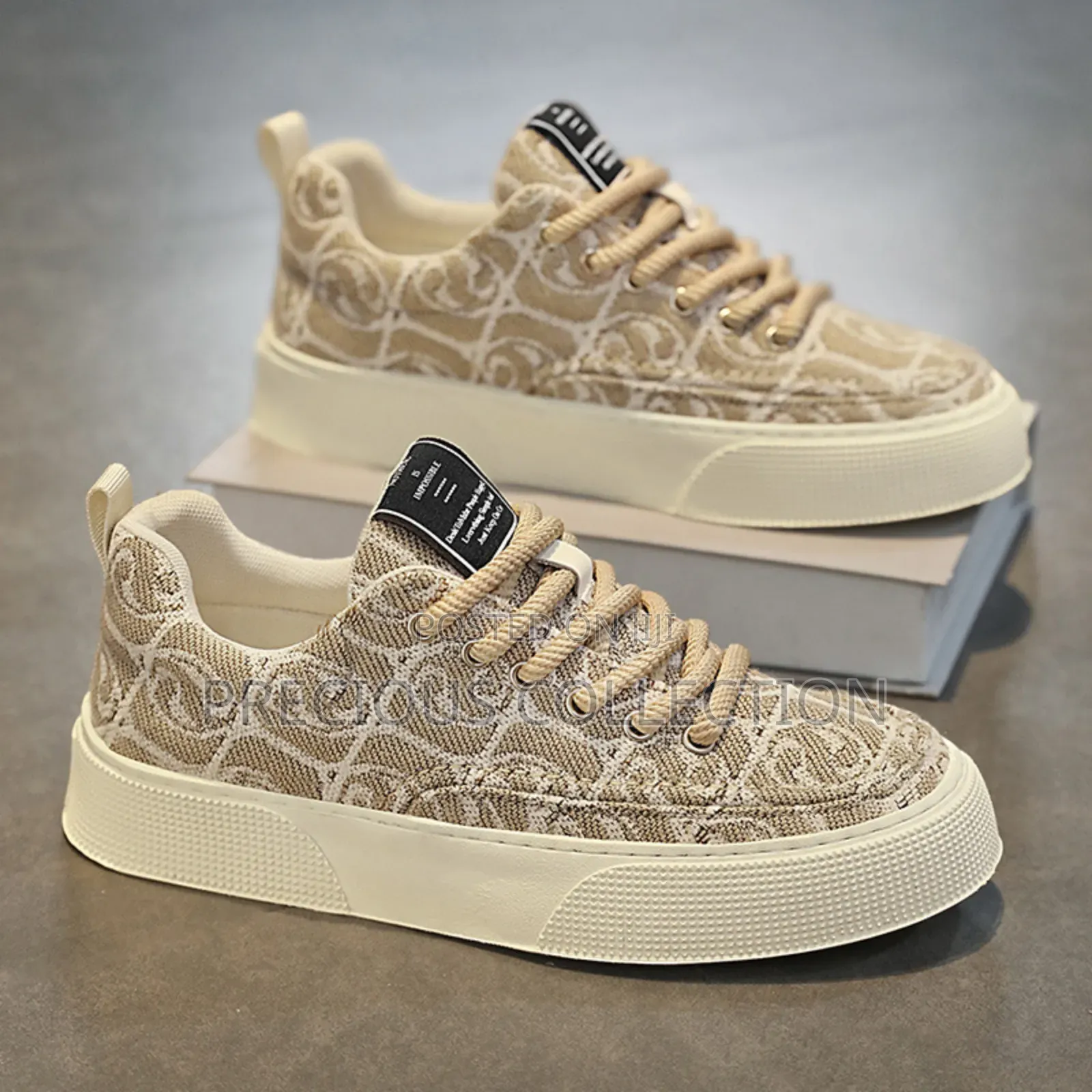 Unused Pattern Lace Up Shoe