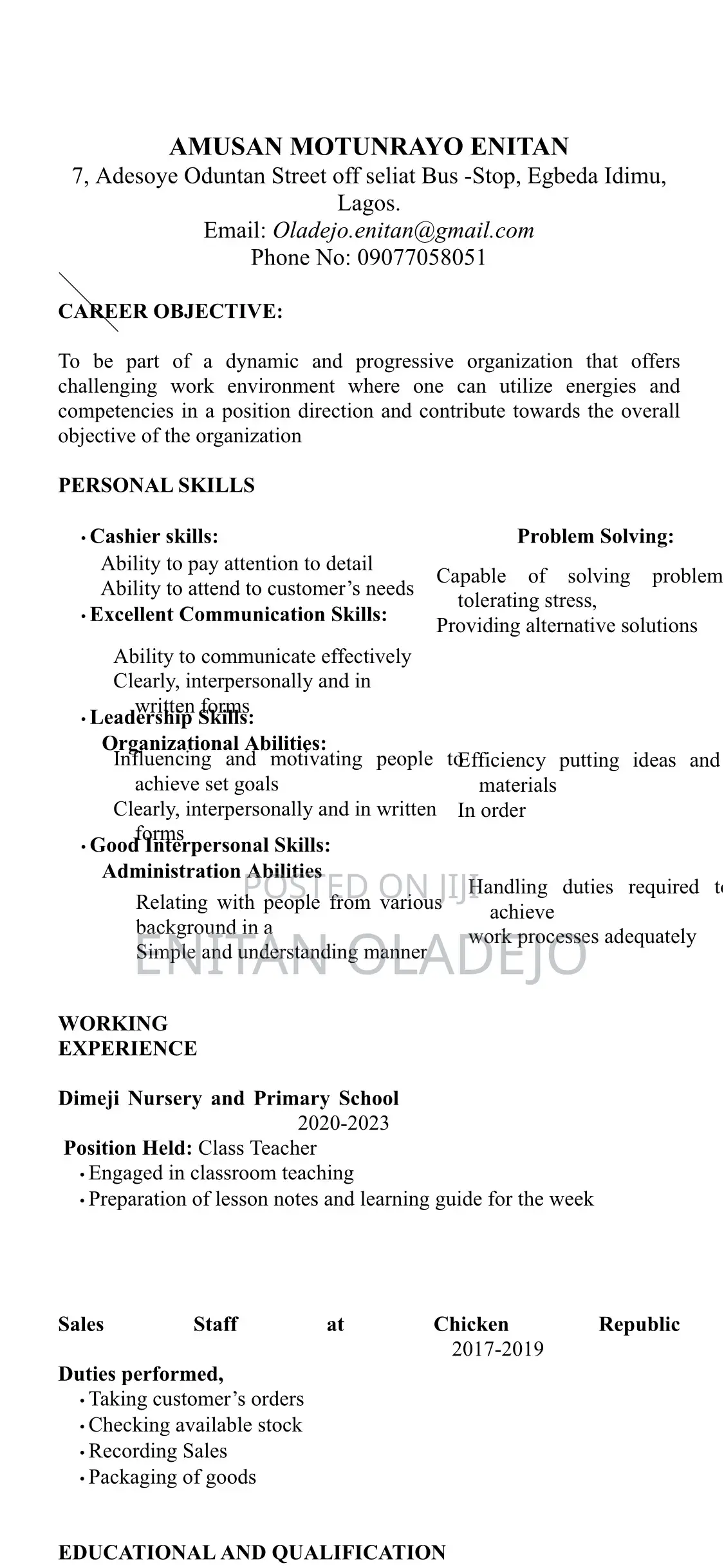 Sales Representatives