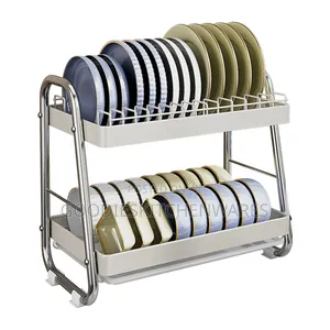2 Step Stainless Steel Dish Rack/ Plate Rack High Quality