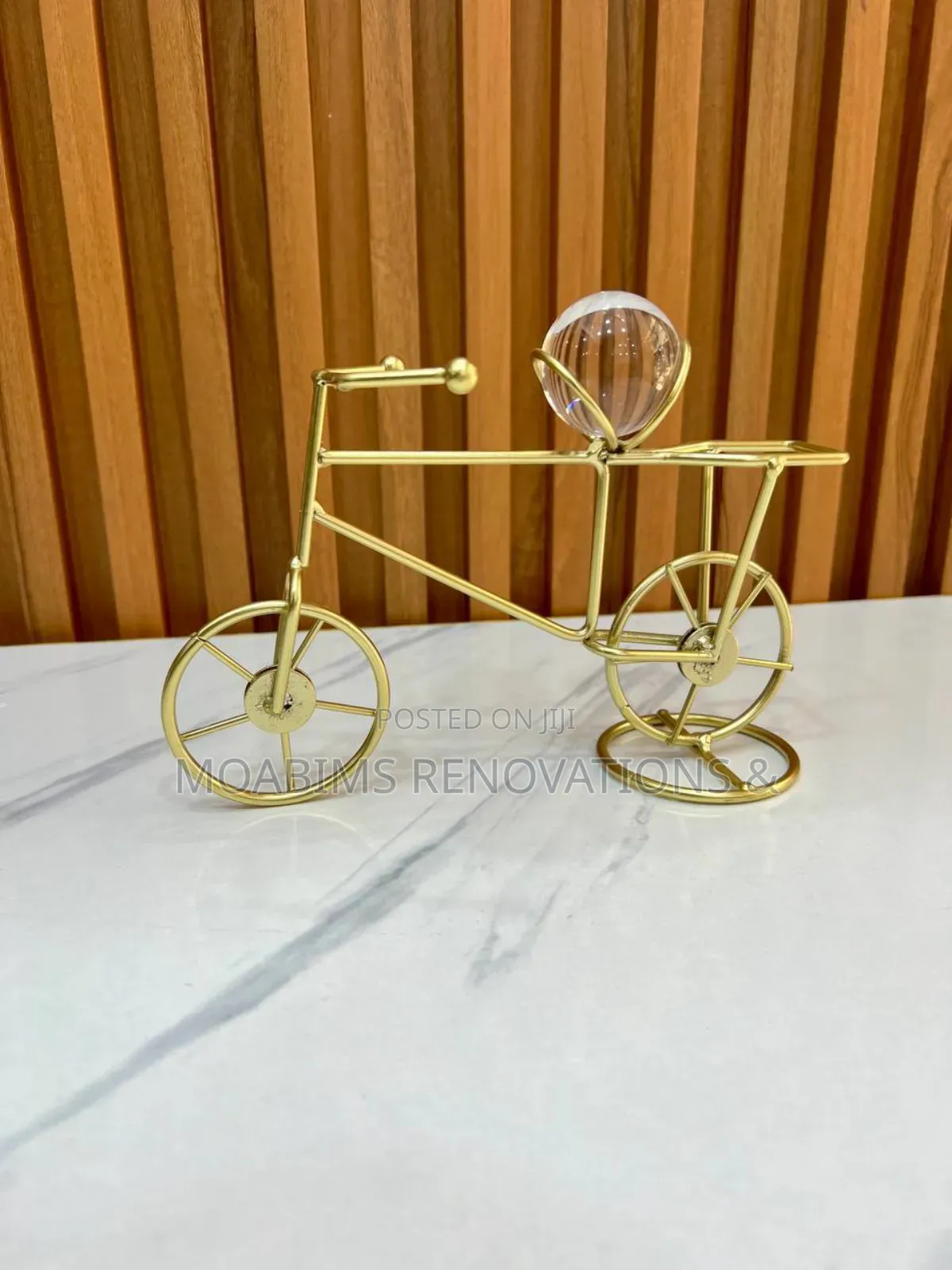 Crystal Bicycle Figurine Table Decor