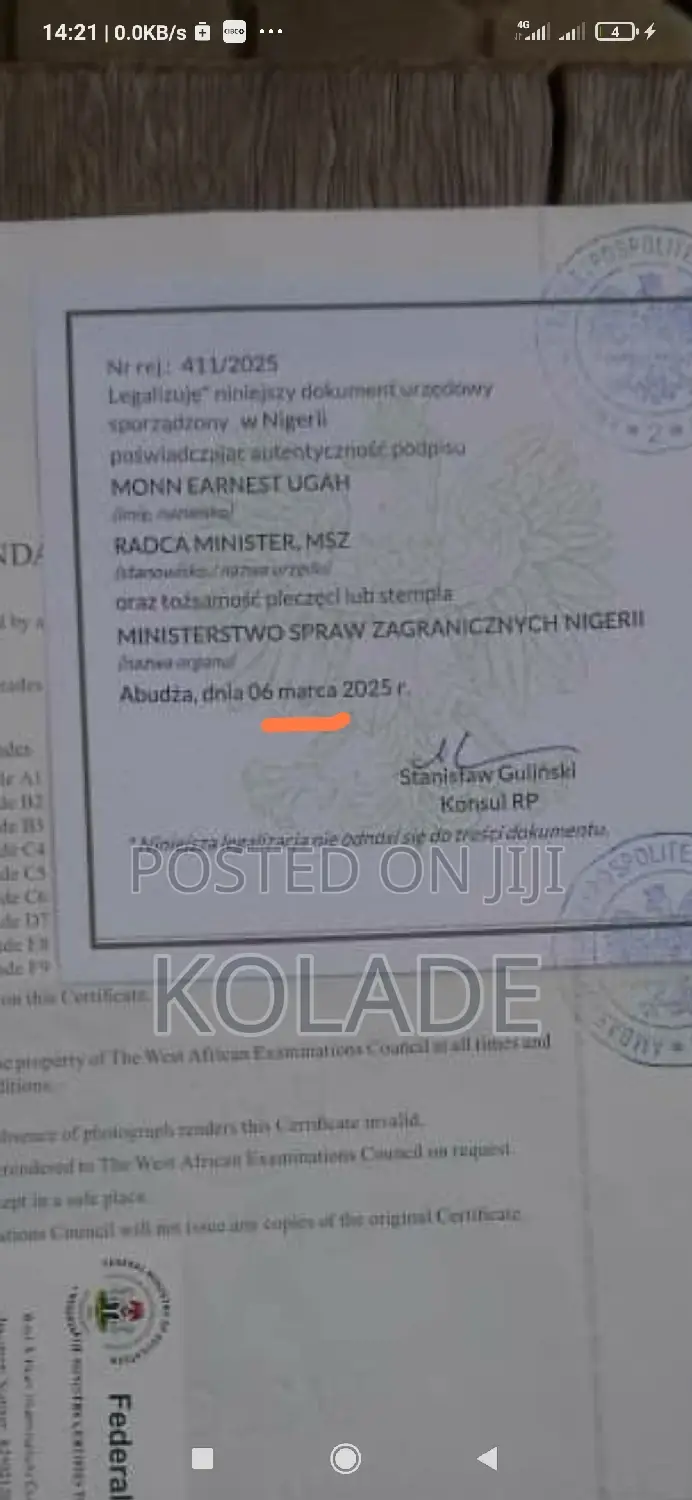 Legalize/Authenticate Your Certificate.
