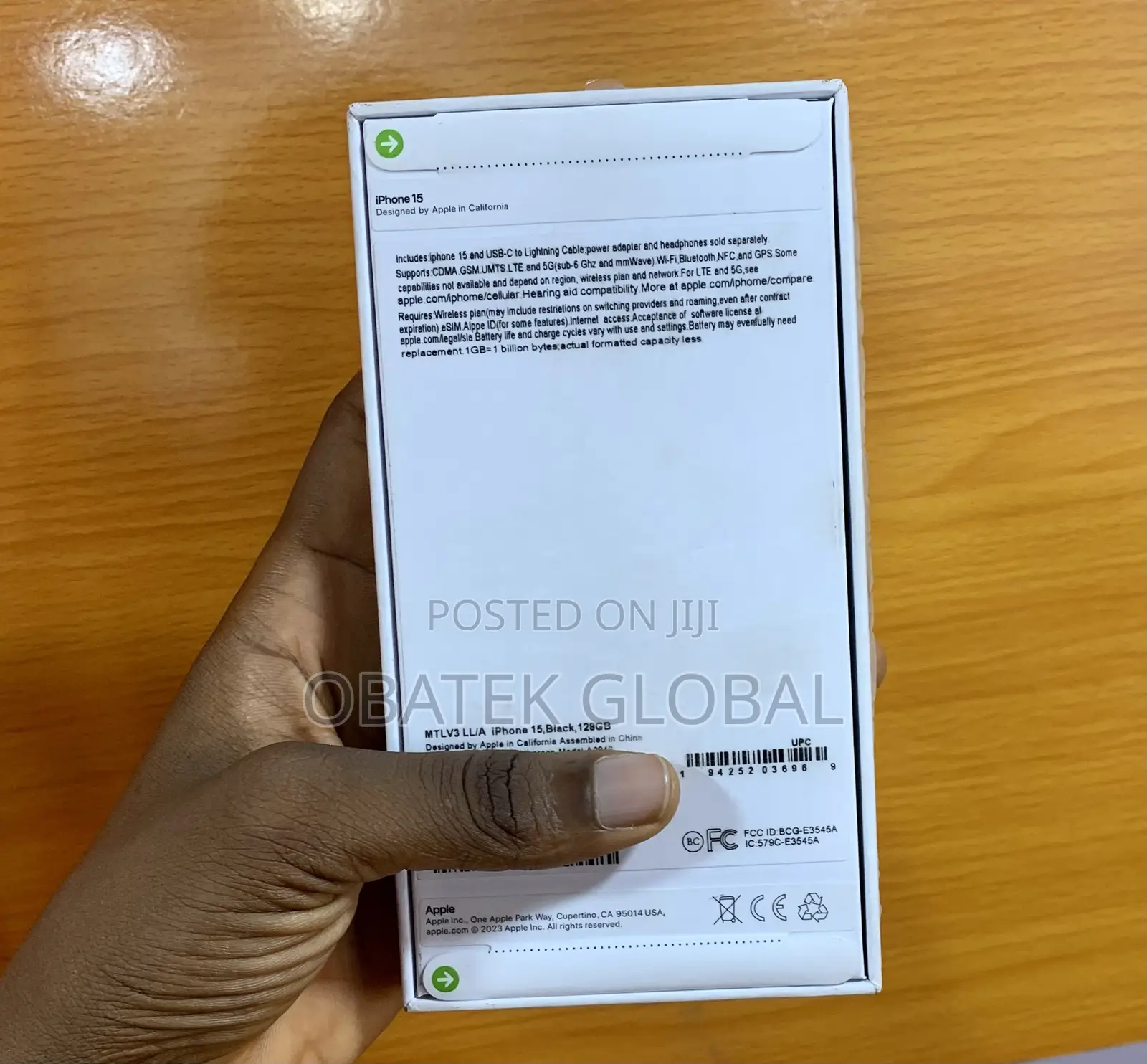 New Apple iPhone 15 128 GB Black