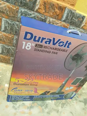 Quality Duravolt 3in1 Rechargeable 18" Standing Fan