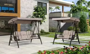 High Quality 3 Seaters Swing Chair With Sunshine Canopy