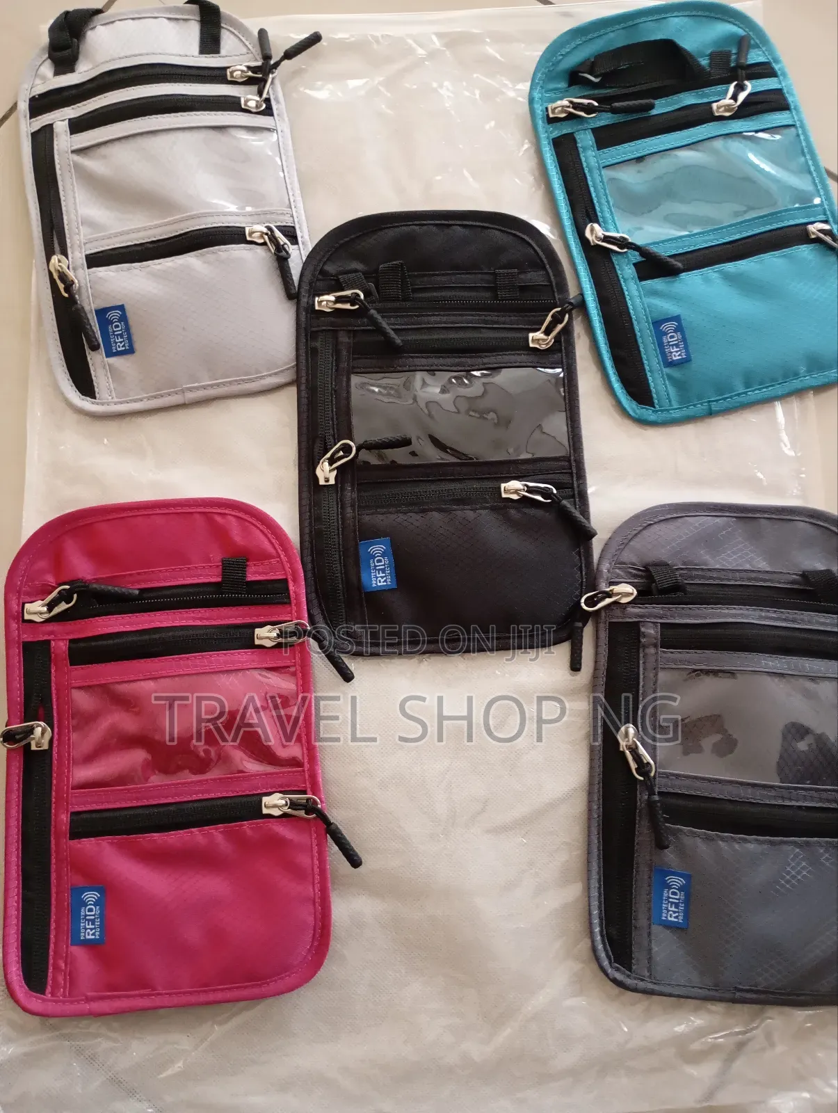 Rfid-Blocking Shoulder /Neck Document Bag