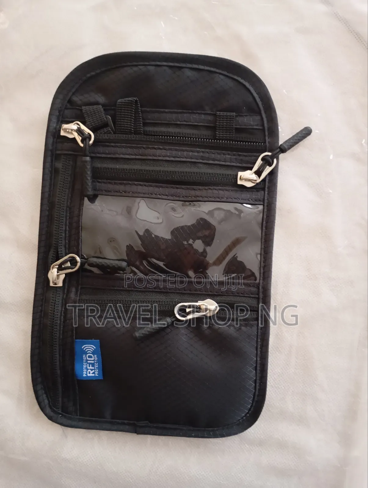 Rfid-Blocking Shoulder /Neck Document Bag