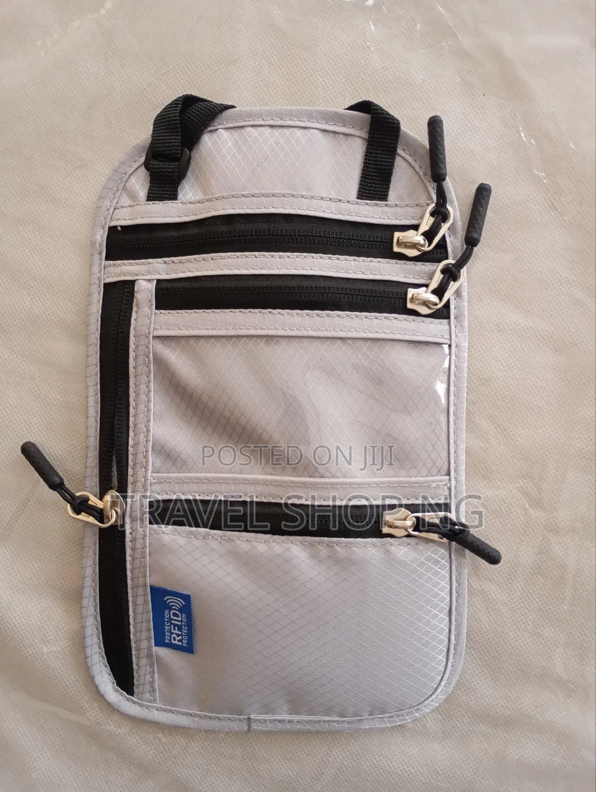 Rfid-Blocking Shoulder /Neck Document Bag