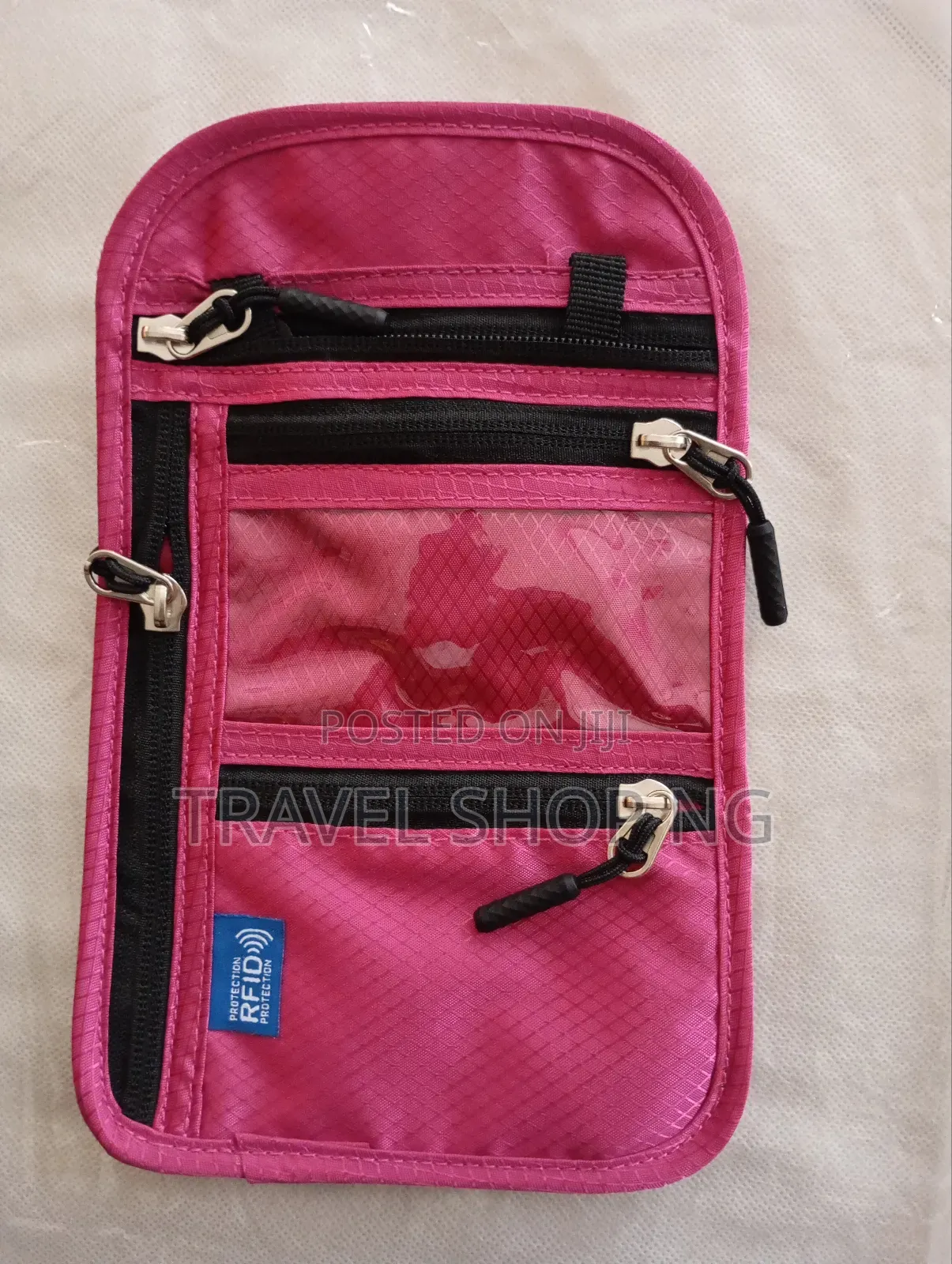 Rfid-Blocking Shoulder /Neck Document Bag