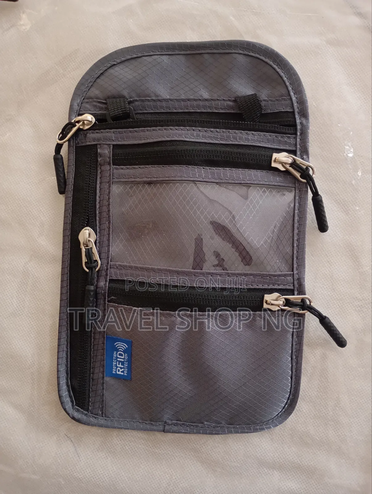 Rfid-Blocking Shoulder /Neck Document Bag