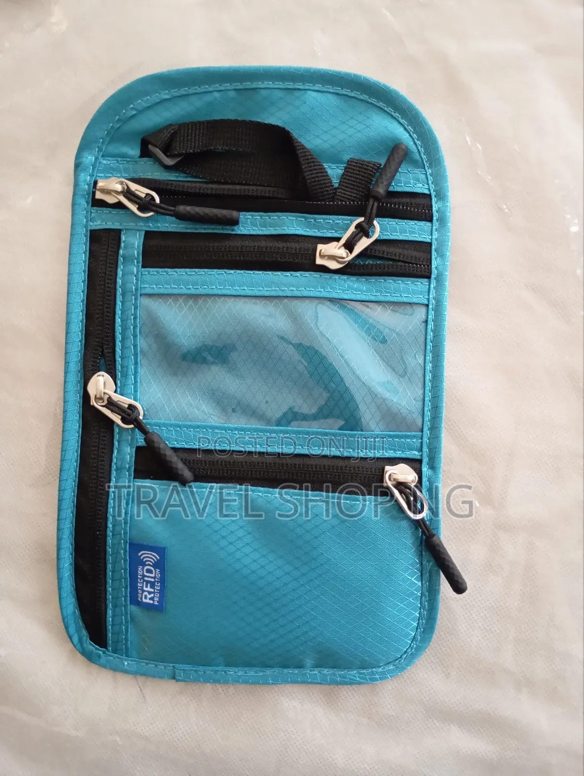 Rfid-Blocking Shoulder /Neck Document Bag